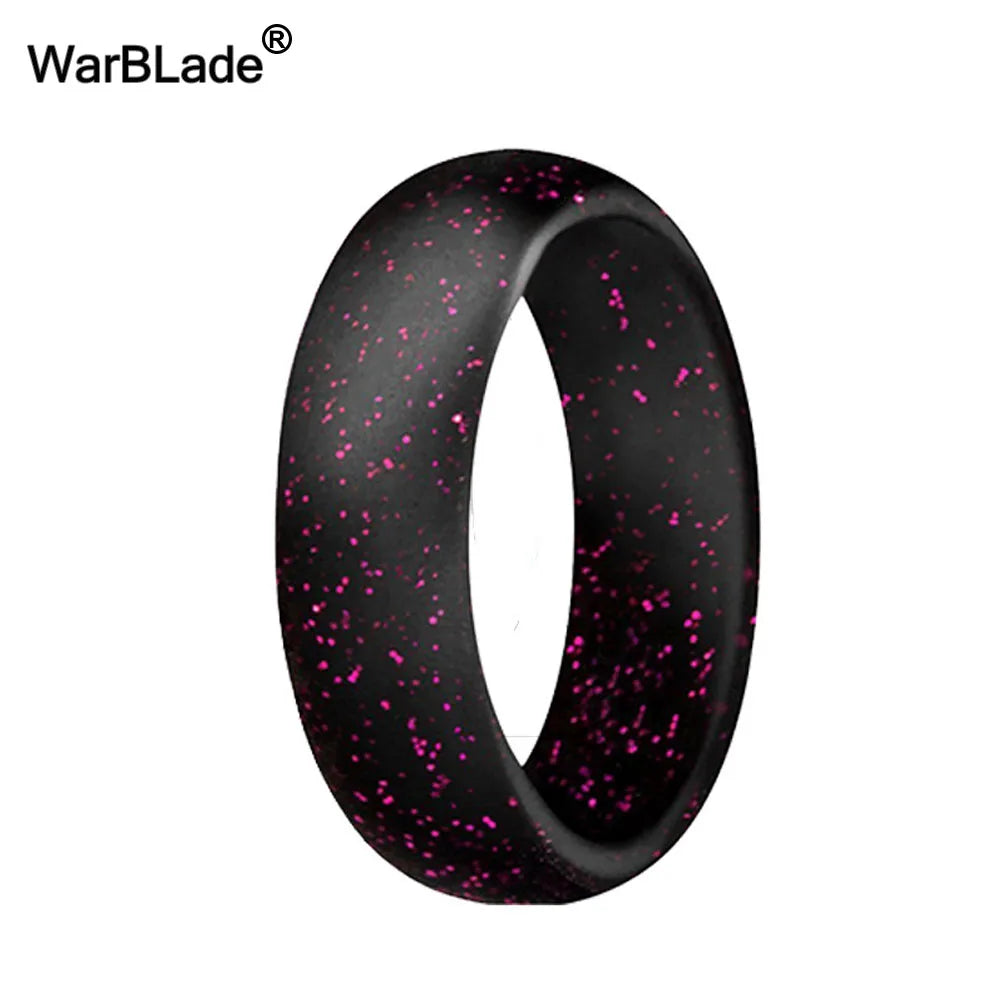 WarBLade 5.7mm Food Grade FDA Silicone Rings For Women Wedding Rubber Bands Hypoallergenic Flexible Silicone Finger Ring