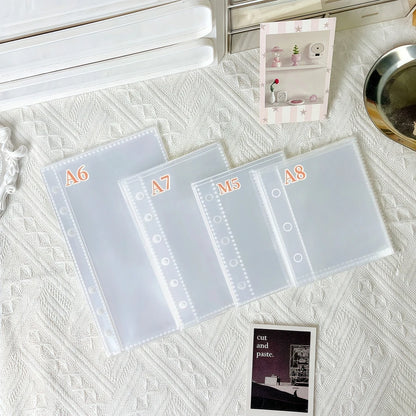 10/20/30/50P/Bag M5/A6/A7 Transparent Loose-Leaf Pages, Plastic Protective Covers, Portable Sticker Books, Loose-Leaf Binders