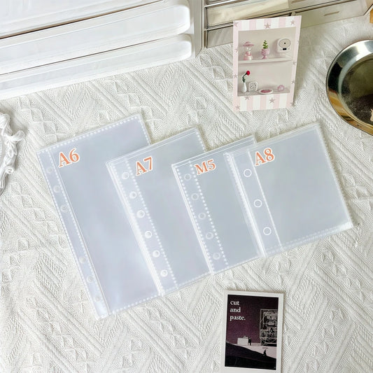 10/20/30/50P/Bag M5/A6/A7 Transparent Loose-Leaf Pages, Plastic Protective Covers, Portable Sticker Books, Loose-Leaf Binders