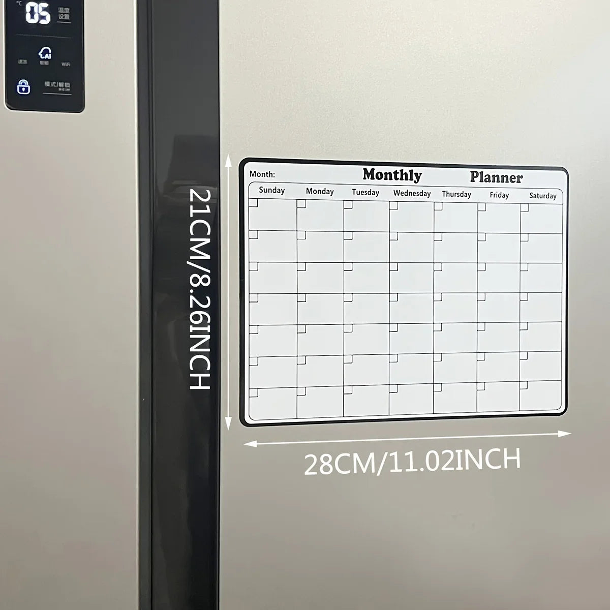 Magnetic Refrigerator Dry Erase Calendar Monthly Planner Whiteboard Record Message Board Memo Pad Fridge Magnets Kitchen Deco