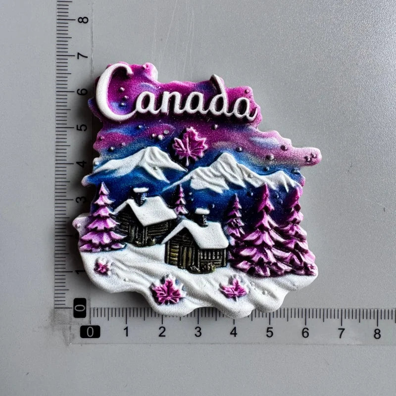 Canada Tourist Souvenir Fridge Magnets Ottawa Victoria Limeau Bridge Vancouver Quebec Toronto Bear Moose Maple Leaf Stickers