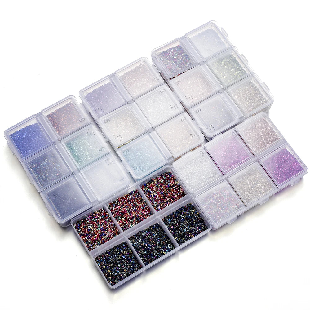 30g/Box Crushed Glass Stones Resin Filling Irregular Broken Stone for DIY Epoxy Resin Mold Crafts Nail Art Decoration Materia