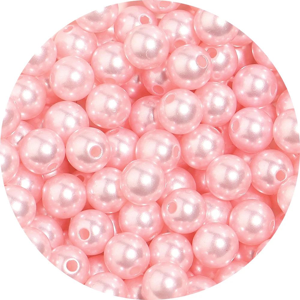 50-1000pcs/Lot Round ABS Imitation Pearl Beads Loose Beads Plastic Acrylic Spacer Bead For Jewelry Making Diy Bracelet Neckla