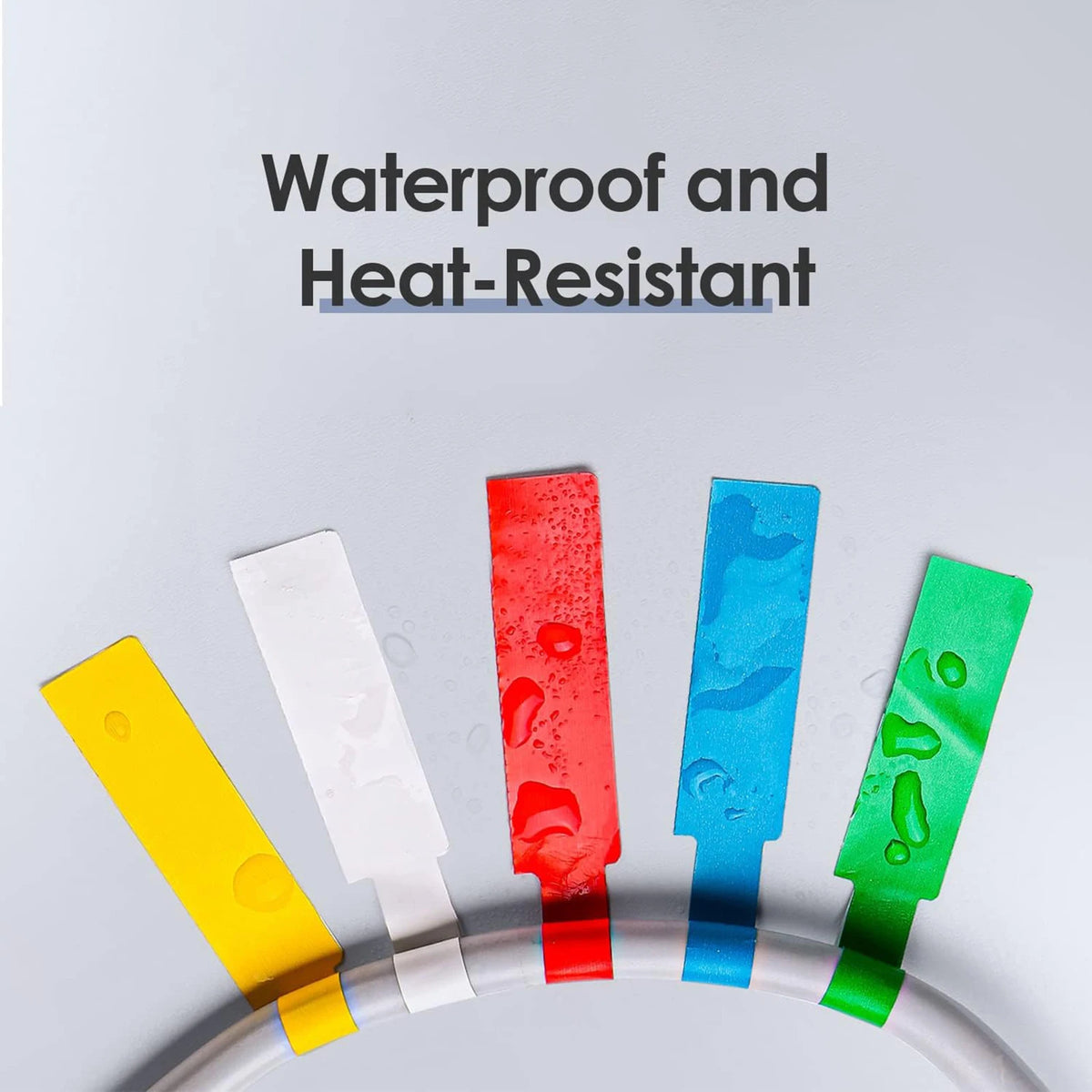 240 Pcs Cable Labels Tags for Cable Management Colorful Waterproof Cord Labels Tags for Wire Labels Self Adhesive Tear Resist
