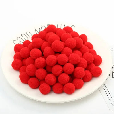 Pompoms 8/10/15/20/25/30mm Soft Pompons Colorful Fluffy Plush Craft DIY Pom Pom Fur Ball Pon Pon Home Decoration Kids Toys 10