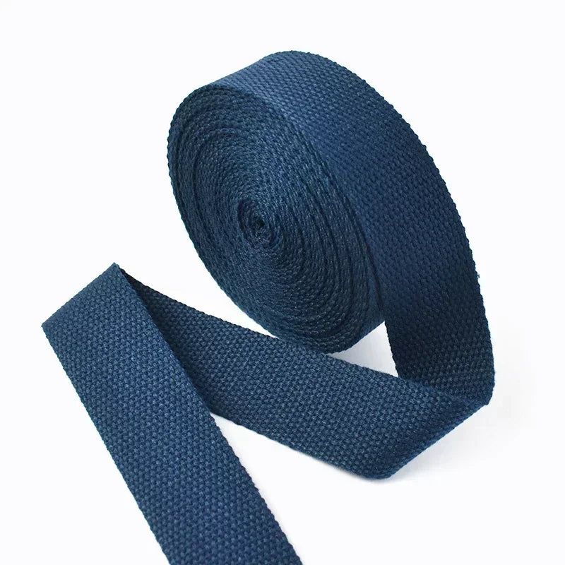 5Meters 1.3mm 20-50mm Cotton Webbings Tape for Bag Strap Backpack Label Ribbon Band Clothes Bias Binding DIY Sewing Accessori