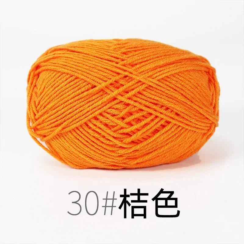50g 4ply Milk Cotton Knitting Wool Yarn Needlework Dyed Lanas For Crochet Craft Sweater Hat Dolls Sewing Knitting Tools - 30