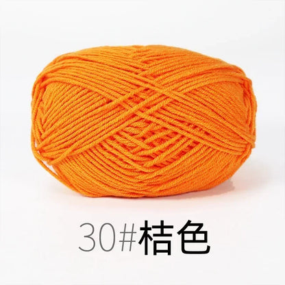 50g 4ply Milk Cotton Knitting Wool Yarn Needlework Dyed Lanas For Crochet Craft Sweater Hat Dolls Sewing Knitting Tools - 30