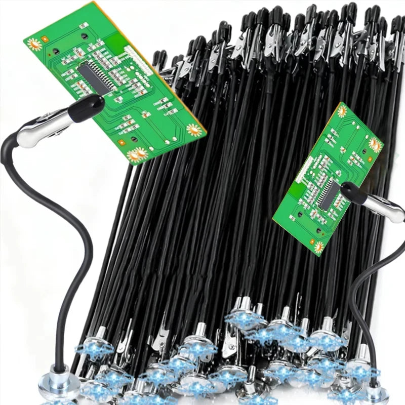 Soldering Third Hand with Strong Magnetic Base, Flexible Arms PCB Holder for Electronics Repair – Alligator Clip Welding Tool