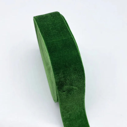 New 6-38mm Colour Single Face Line Velvet Ribbon for Bowknot Christmas Ribbon Party Decorations - 06 / 25mm (5Yards )