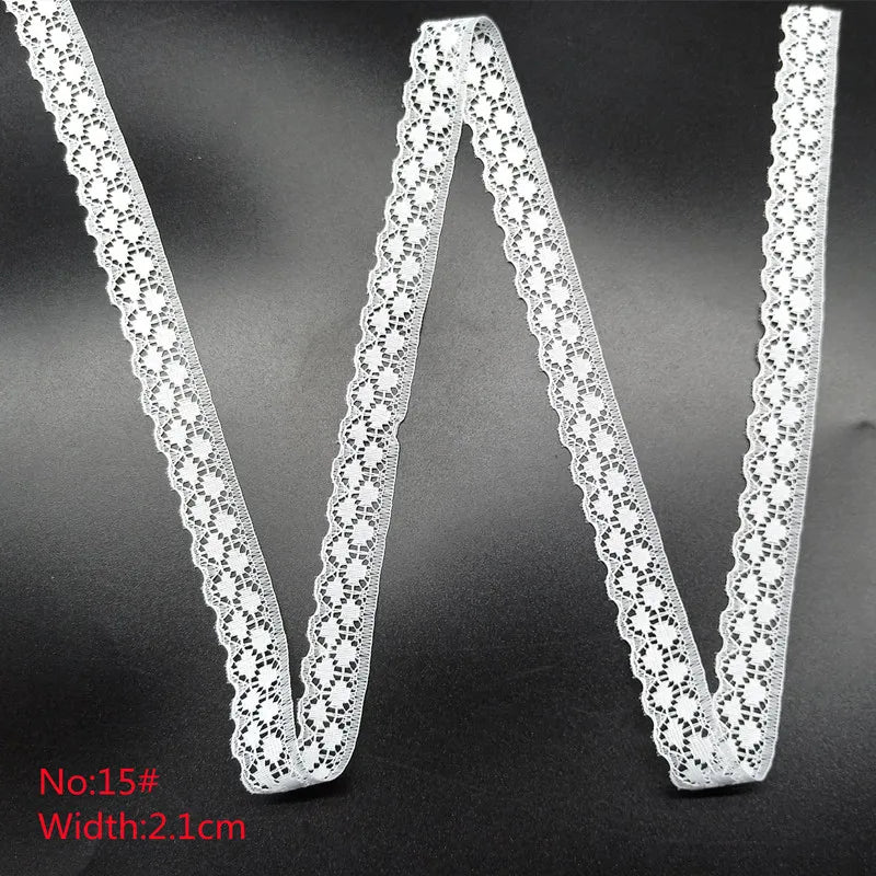 10 Yards 38 Kinds of White Lace Ribbon African Lace Fabric DIY Webbing Decoration Gifts Packing Sewing Clothes Material Craft