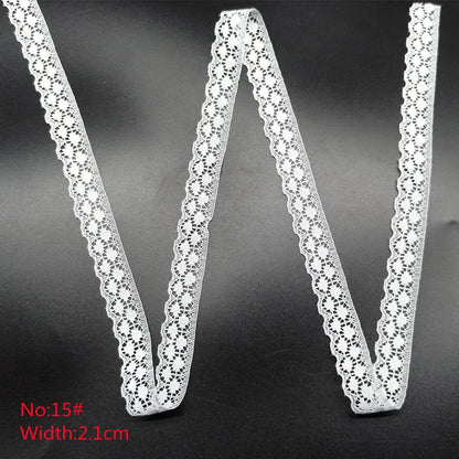10 Yards 38 Kinds of White Lace Ribbon African Lace Fabric DIY Webbing Decoration Gifts Packing Sewing Clothes Material Craft