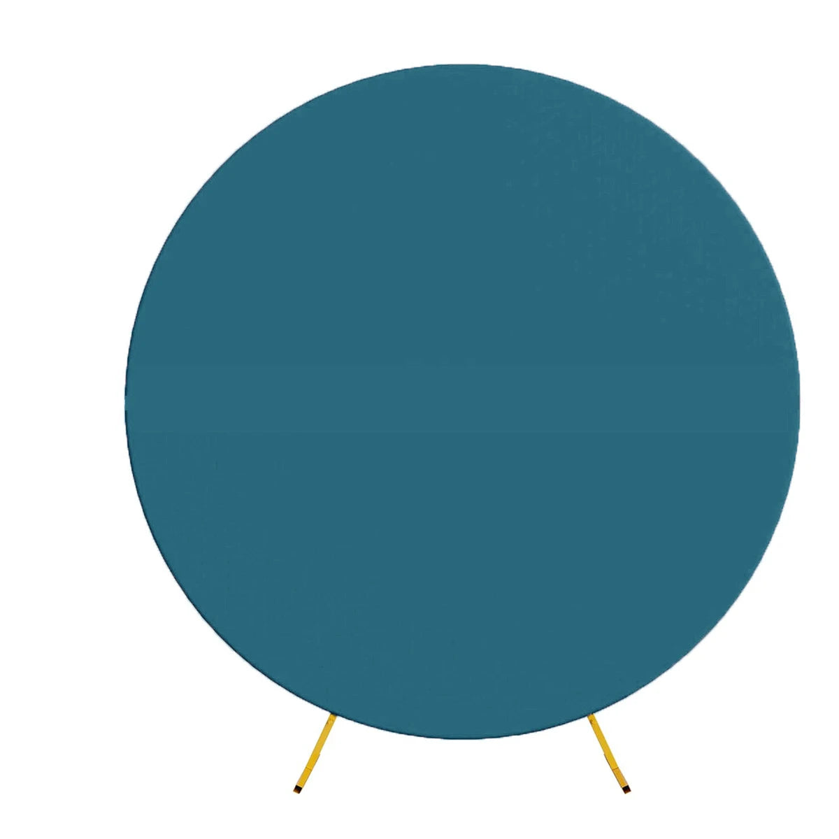 Pure Color Circle Round Backdrop Cover Wedding Baby Shower Birthday Party Decor Elastic Photo Background（Without Shelf）