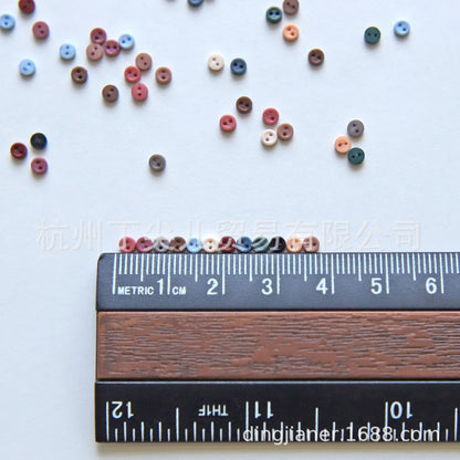 3mm Retro Mini Buttons Resin Doll Buttons for DIY Handmade Sewing Dolls Toys Accessories Dolls Clothes Shoes Sewing Scrapbook