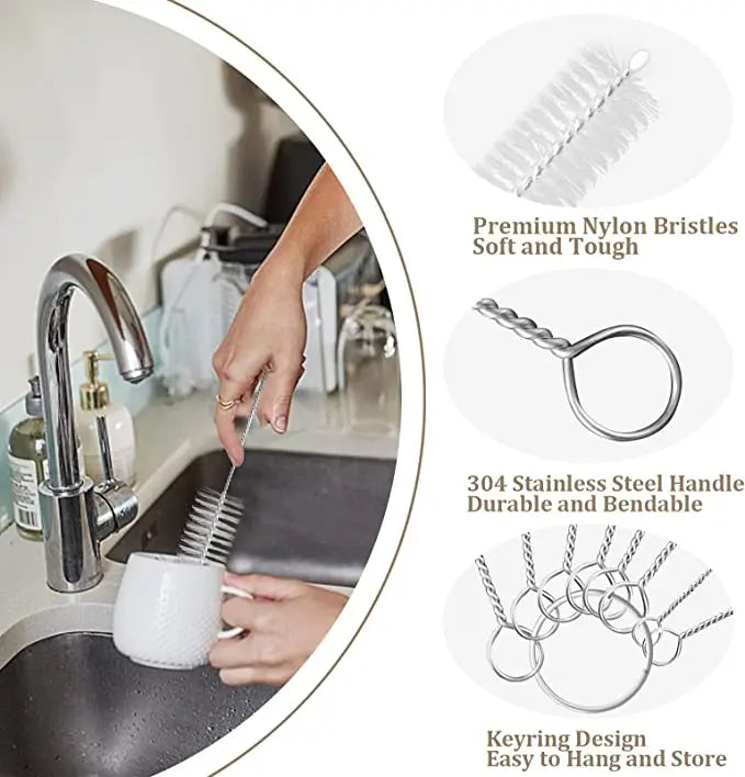 Nylon Brush Multi-Functional Tools Set Brush Spray Brush Cleaning Drink Straws Sewing Machines Paint Spray Guns Cleaning Brus