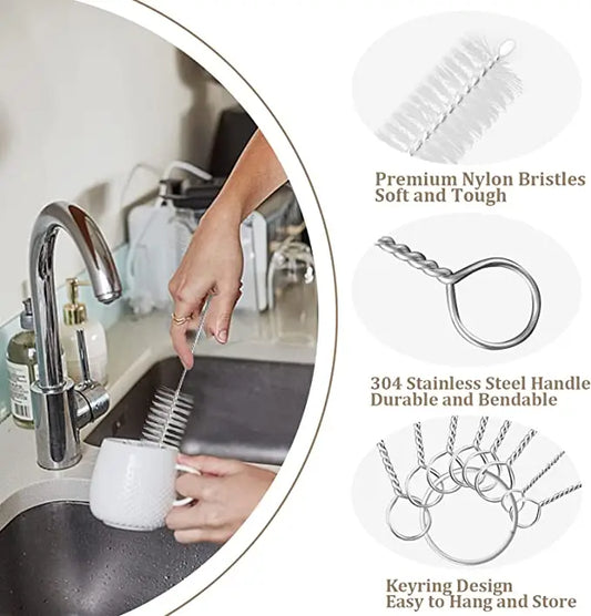 Nylon Brush Multi-Functional Tools Set Brush Spray Brush Cleaning Drink Straws Sewing Machines Paint Spray Guns Cleaning Brus