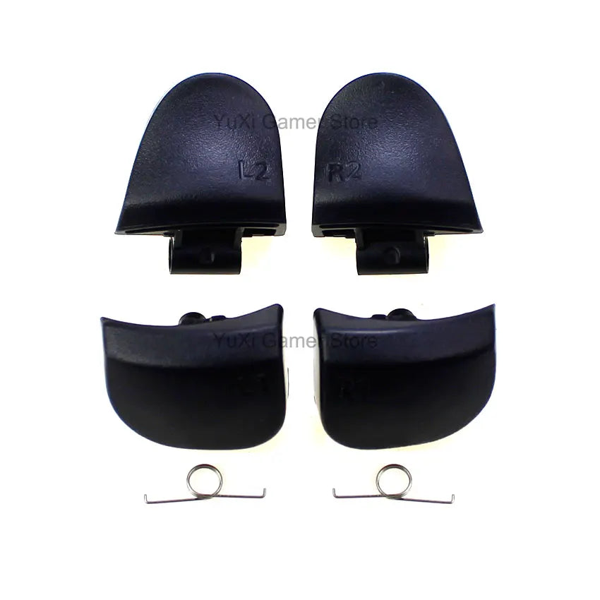 YuXi L1 R1 L2 R2 Trigger Buttons Replacement for PS5 BDM-030 V3.0 Controller Button Set With Springs - Black