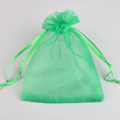 50/100pcs Colorful Organza Gift Bag 5x7 7x9 9x12 10x15 13x18cm Party Wedding Favors Candy Jewelry Packaging Drawstring pouche