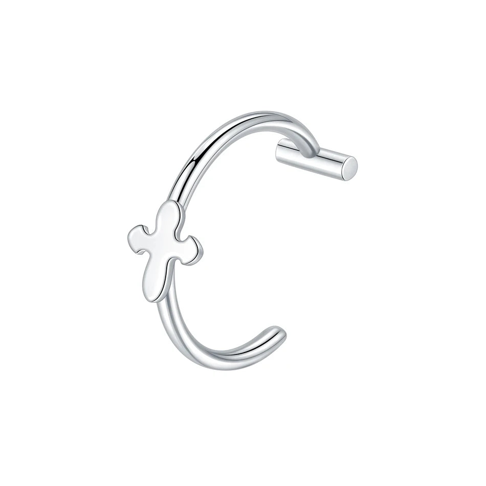 1PC Stainless Steel Fake Nose Ring Hoop Septum Rings Non-Pierced C Clip Lip Ring Earring Fake Nose Piercings Women Body Jewel