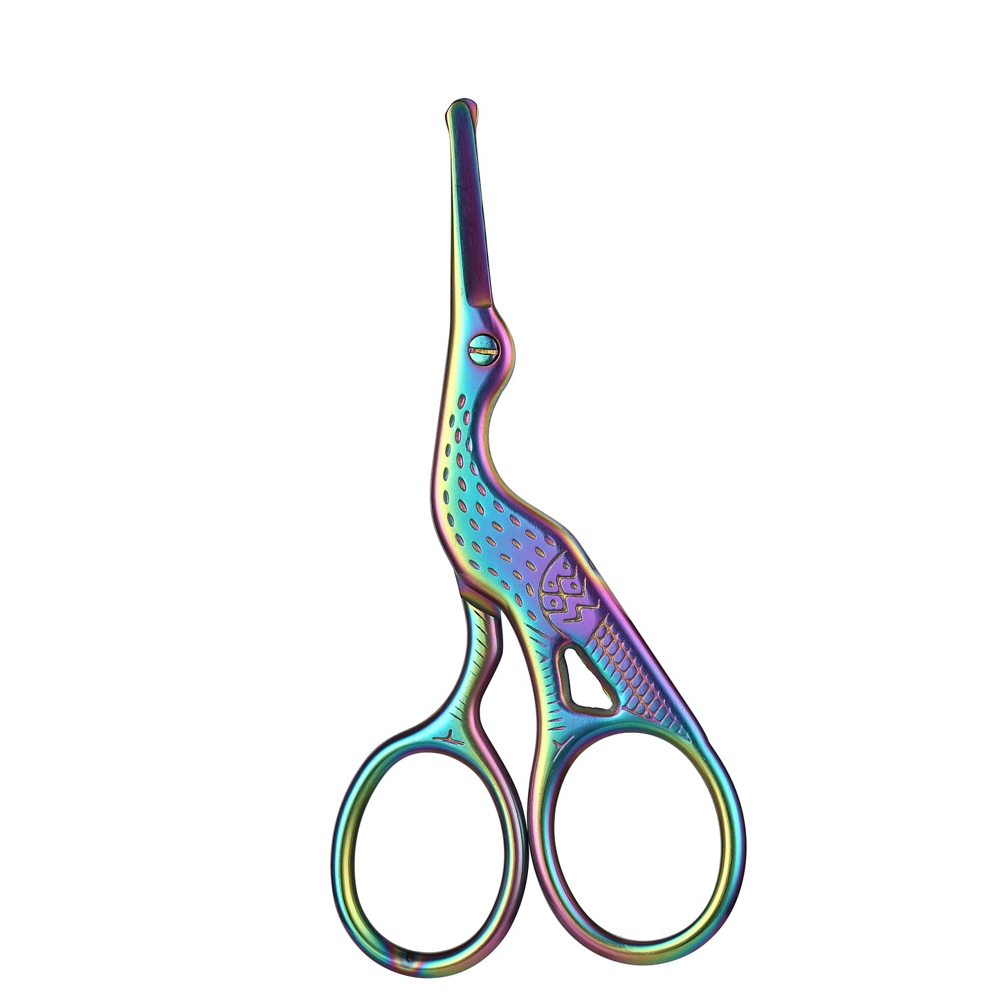 Round Head Stainless Steel Nose Hair Scissors Stork Type BeautyScissors For Eyebrows Nose Hair Beard Ear Hair Eyebrow Scissor