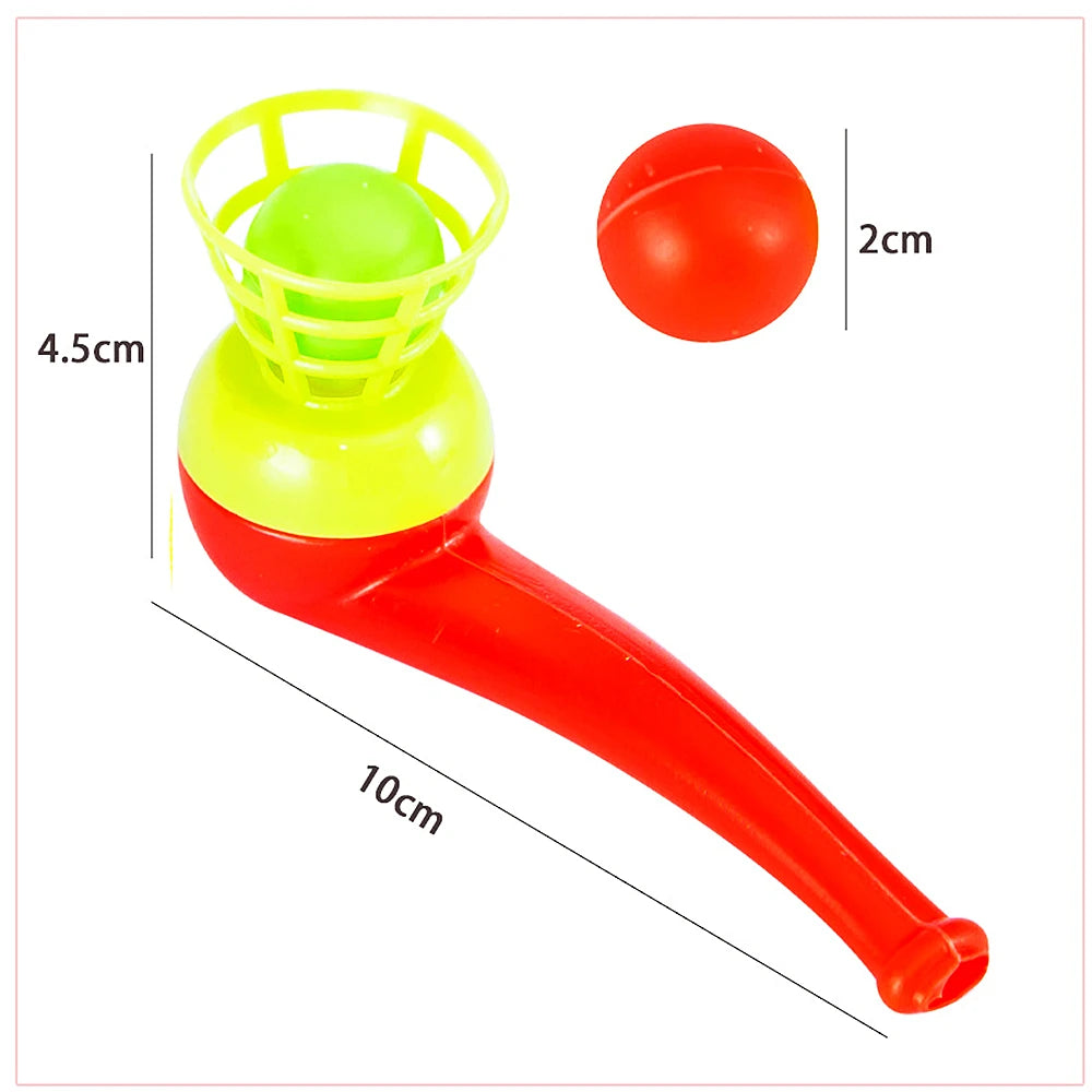 12Pcs Fun Magic Blowing Pipe Floating Ball Game Kids Birthday Party Favors Keepsakes Carnival Christmas Party Prizes Piñatas 