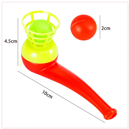 12Pcs Fun Magic Blowing Pipe Floating Ball Game Kids Birthday Party Favors Keepsakes Carnival Christmas Party Prizes Piñatas 