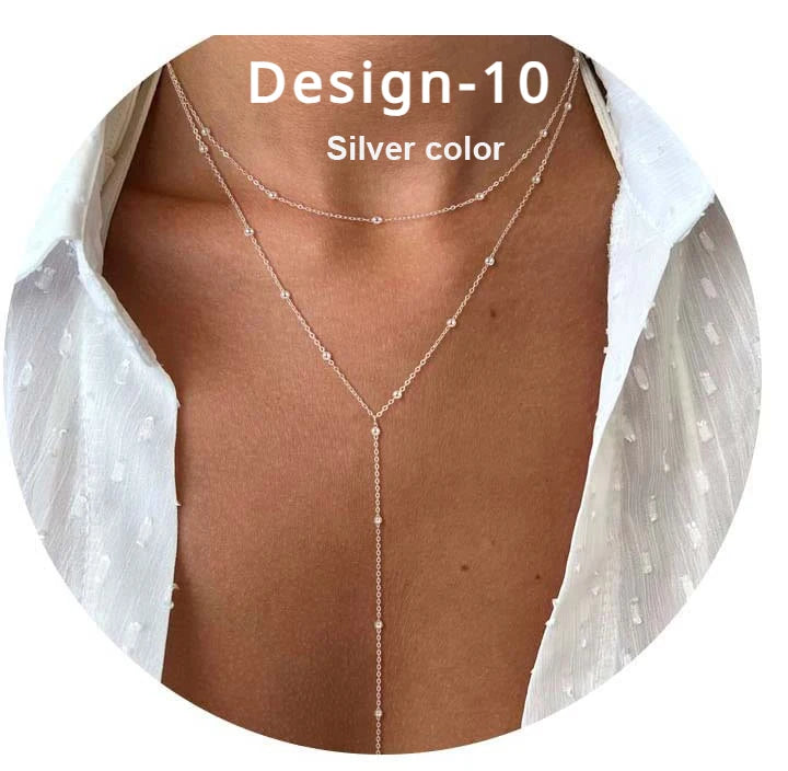 Lariat Gold Necklace for Women Teen Girls Mom, Dainty Long Necklace 14k Gold Plated STAINLESS STEEL Y-Shaped Pendant Necklace