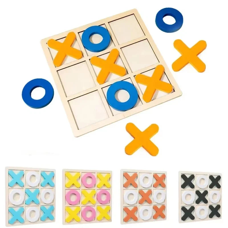 New Montessori Wooden Toy Mini Chess Play Game Jigsaw Board Games Early Educational Interaction Toys for Kids Party Battle Ga