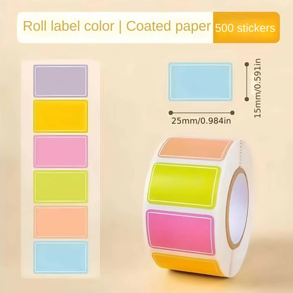 Random Colors 1.5*2.5cm Colorful Labels Handwritten Stickers Waterproof Self-Adhesive Journaling Stickers Writable Classifica