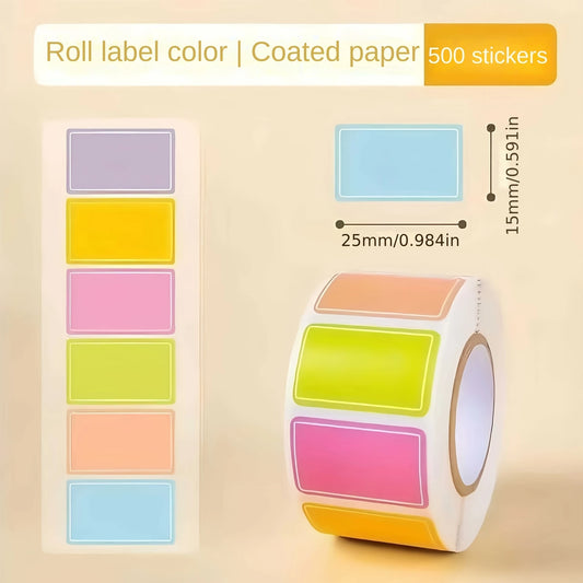 Random Colors 1.5*2.5cm Colorful Labels Handwritten Stickers Waterproof Self-Adhesive Journaling Stickers Writable Classifica