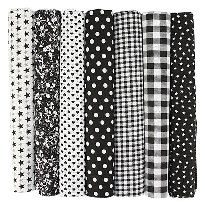 7PCS 25 x 25cm/50 x 50cm Squares Cotton Craft Fabric Cloths for DIY Bundle Patchwork Quilting Sewing Scrapbooking Artcraft - 