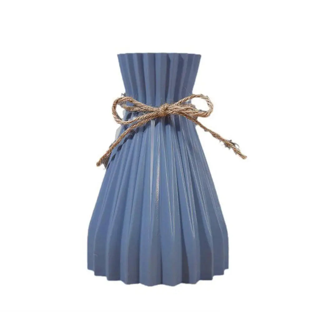 Creative Origami Vase European Pleated Vase Plastic Waist Folding Flower Vase Folding Paper Style Dry Flower Bottle Modern - 