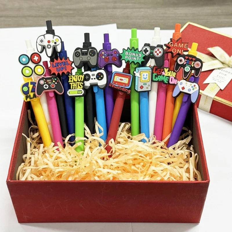 6/12/18 Pcs Fun Ballpoint Pens, Game Controller Theme Retractable Pens, Student Adult Emotional Support Gift For Back To Scho