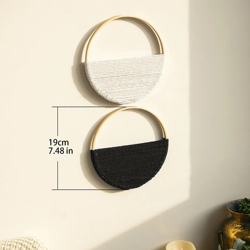 2 Pcs Macrame Wall Hanging Woven Boho Wall Decor Art Chic Bohemian Home Decorations Apartment Bedroom Living Room Dorm Nurser