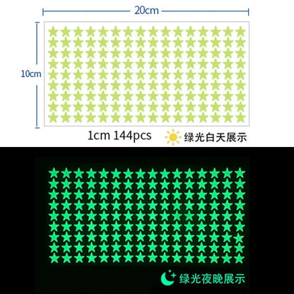 Luminous Wall Stickers for Kids Rooms Dots Stars Ceiling Wall Decals Glowing Stickers Wall Decals Glow In The Dark Home Decor