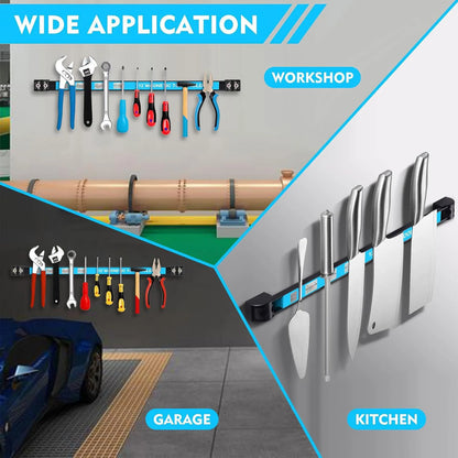 Magnetic Tool Holder Heavy-duty Magnet Tool Bar Long Strip Garage Workshops Hardware Storage Metal Organizer Rack For Workben