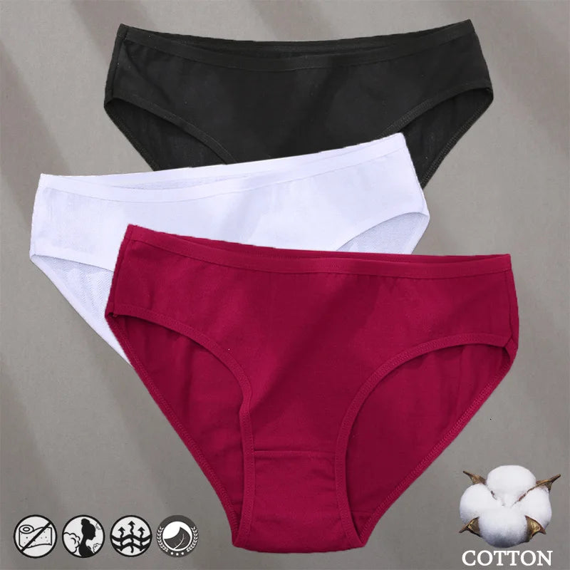 Cotton Panties Jacquard Design Pattern Women Panties Underwear Sexy Female Lingerie Briefs Solid Color Intimate Pantys for Wo