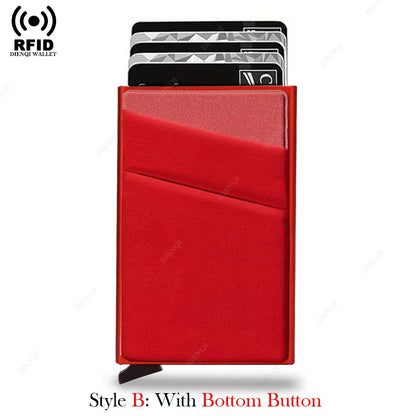 Anti-theft Cards Protectors Card Holder Minimalist Smart Wallet RFID Protection Aluminum Metal Box Cardholder Case Porte Cart