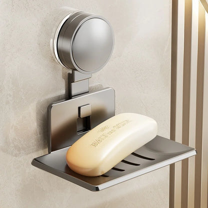 No-Drill Suction Cup storage rack soap storage rack Toilet drain box Wall-mounted bathroom soap storage rack Household soap b