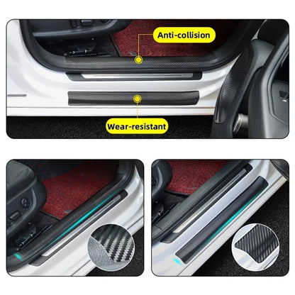 1-5m Nano Carbon Fiber Car Tape Sticker Door Mirror Paste Protector Strip DIY Protection Protective Film Waterproof Adhesive