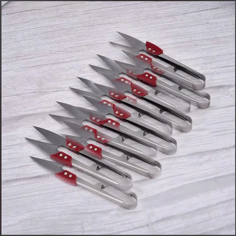 Stainless Steel Yarn Shears Cutting Sewing Scissors Shears Cross Stitch Scissors Embroidery Scissor U Thread Scissors for Fab