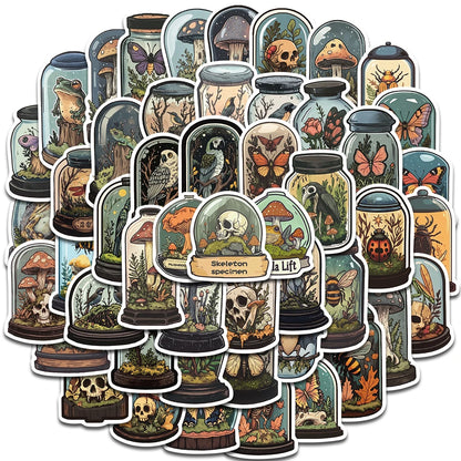 50PCS Cartoon VINYL Stickers Vintage Harajuku Laptop Scrapbook Bedroom Skateboard Phone Scrapbook Dormitory Wall Room Bar Dec