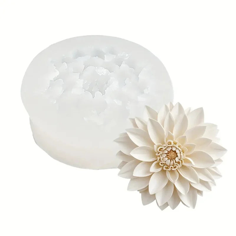Lotus Flower Silicone Mold，For resin crafting - Suitable for candles、DIYCrafts、Valentine's Day、Mother's Day、Christmas Decorat