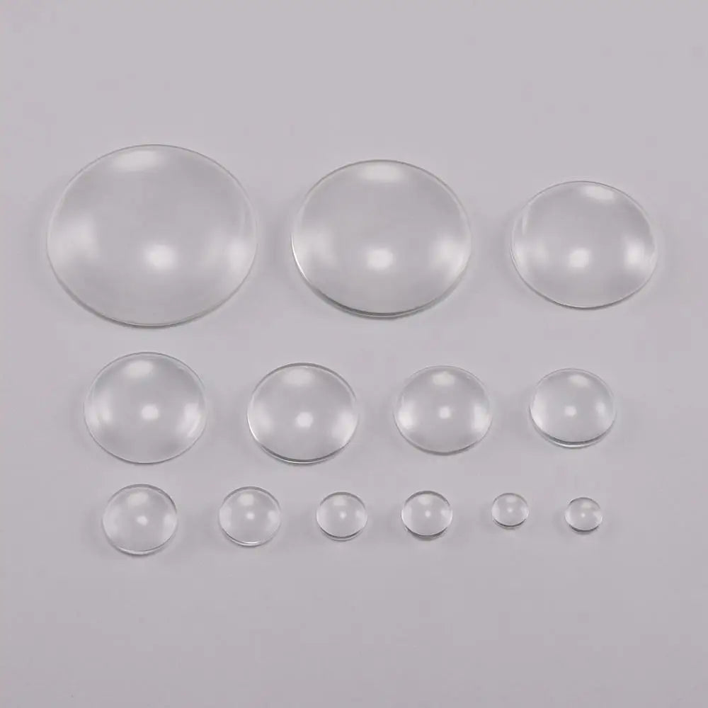 5-50pcs 8 10 12 14 16 18 20 25 30 mm Round Flat Back Clear Glass Cabochon Transparent Cabochon For Diy Jewelry Making Supplie