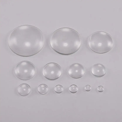 5-50pcs 8 10 12 14 16 18 20 25 30 mm Round Flat Back Clear Glass Cabochon Transparent Cabochon For Diy Jewelry Making Supplie