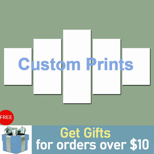 Custom Print Canvas Painting By Your Photo Canvas Poster Personal Gift Customize Figure Animal Pets Pictures Home Decor Print