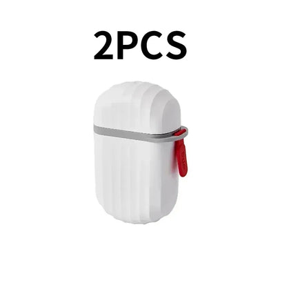 Fashion Portable Sealed Waterproof Soap Box for Travel, Hiking, and Camping - Draining Design - 2pcs white