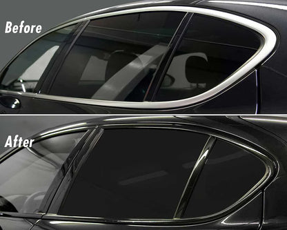 Car Stickers 3/5/7/10 cm Glossy Black Vinyl Wrap Stripe Adhesive Window Trim Film For Pillar Hood Roof Door