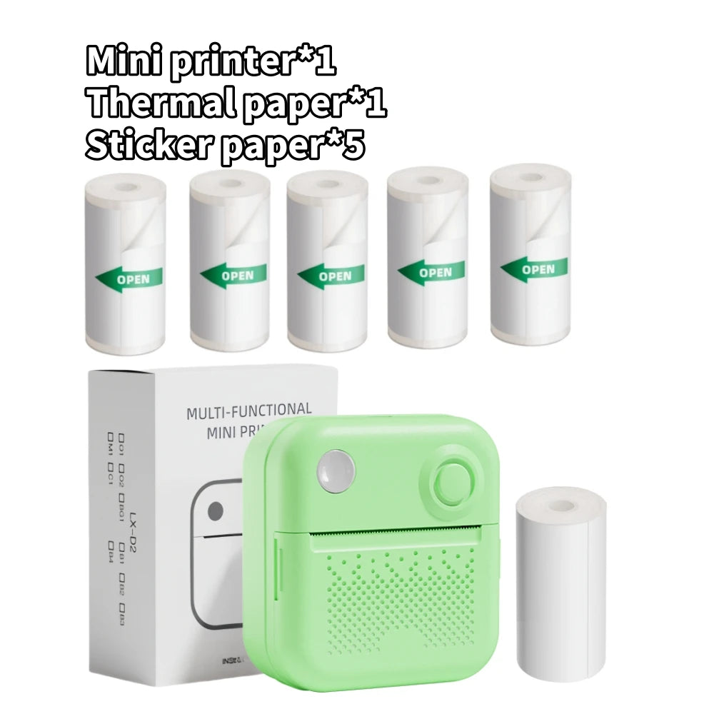 Dolewa D3 Portable Printer Thermal Paper Stickers Paper Mini Printers Labels Maker Printer for Error Printing Photo Printing 