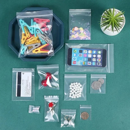Clear Thick Zip Lock Ziplock Storage Bags Heavy-Duty Transparent Plastic Zip Package Small Jewelry Packing Reclosable Poly Po